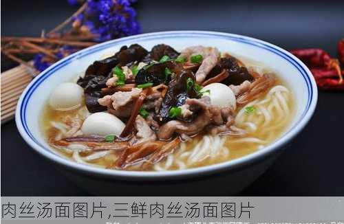 肉丝汤面图片,三鲜肉丝汤面图片-第1张图片-石头美食网