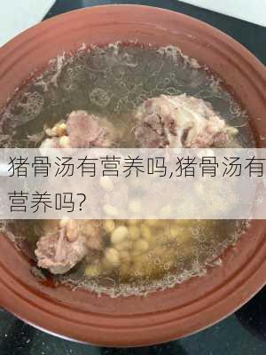 猪骨汤有营养吗,猪骨汤有营养吗?-第3张图片-石头美食网