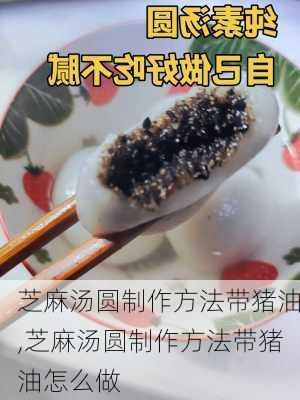 芝麻汤圆制作方法带猪油,芝麻汤圆制作方法带猪油怎么做-第3张图片-石头美食网