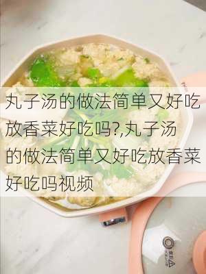 丸子汤的做法简单又好吃放香菜好吃吗?,丸子汤的做法简单又好吃放香菜好吃吗视频-第3张图片-石头美食网