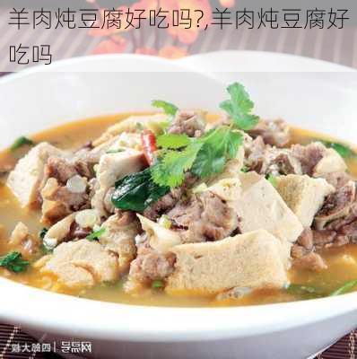 羊肉炖豆腐好吃吗?,羊肉炖豆腐好吃吗-第3张图片-石头美食网