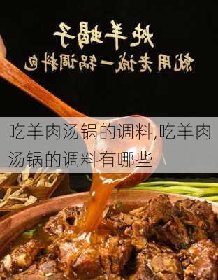 吃羊肉汤锅的调料,吃羊肉汤锅的调料有哪些-第2张图片-石头美食网