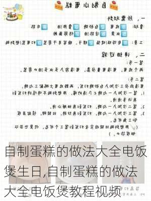 自制蛋糕的做法大全电饭煲生日,自制蛋糕的做法大全电饭煲教程视频-第1张图片-石头美食网