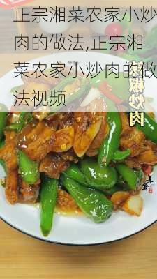 正宗湘菜农家小炒肉的做法,正宗湘菜农家小炒肉的做法视频