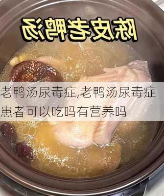 老鸭汤尿毒症,老鸭汤尿毒症患者可以吃吗有营养吗