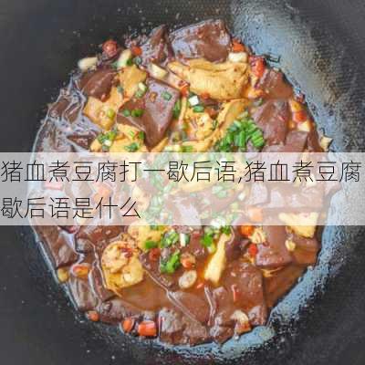 猪血煮豆腐打一歇后语,猪血煮豆腐歇后语是什么-第2张图片-石头美食网