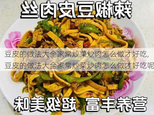 豆皮的做法大全家常炒菜炒肉怎么做才好吃,豆皮的做法大全家常炒菜炒肉怎么做才好吃呢