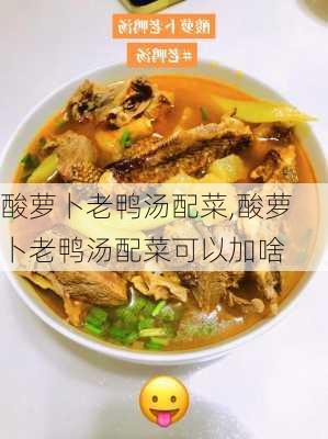 酸萝卜老鸭汤配菜,酸萝卜老鸭汤配菜可以加啥-第2张图片-石头美食网